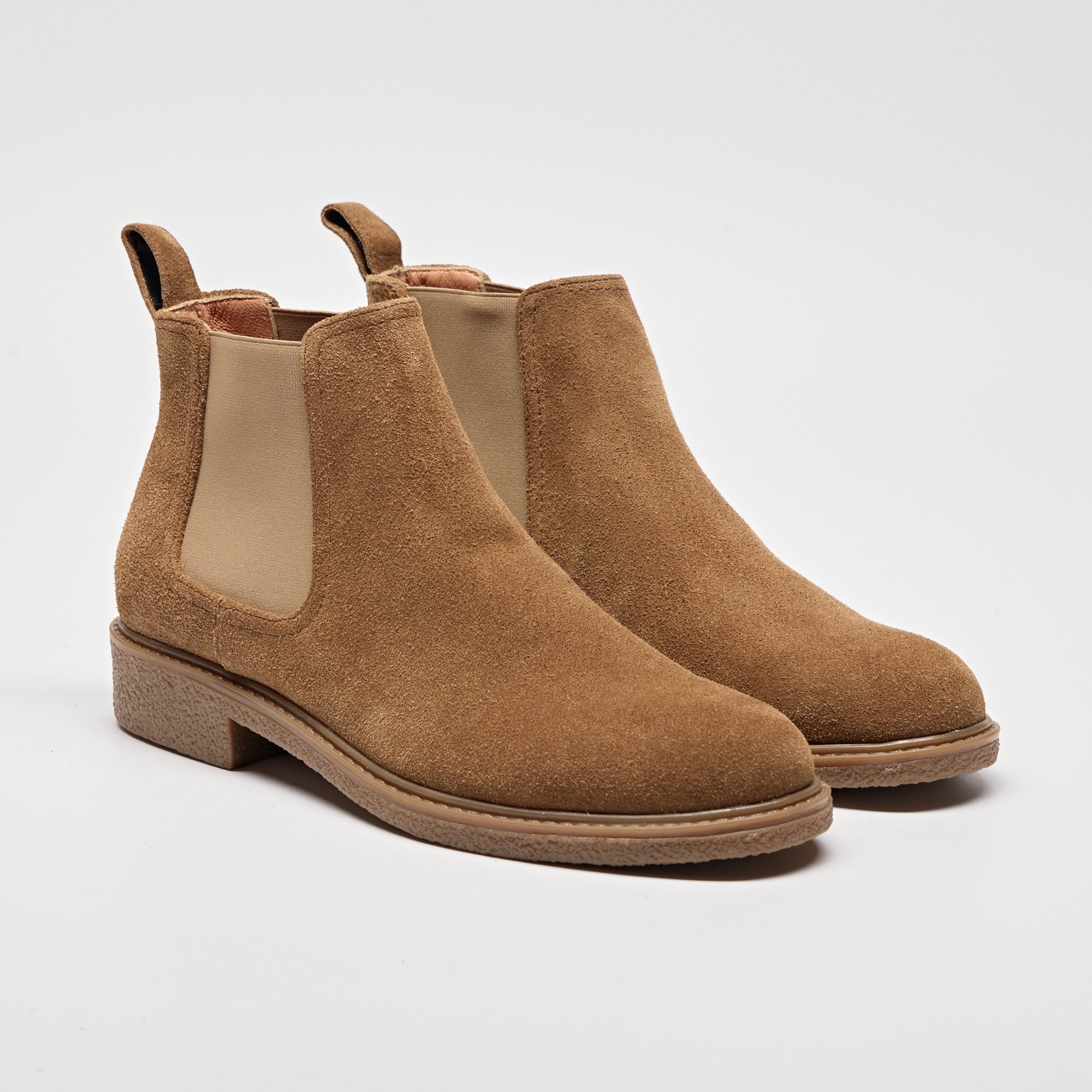 Chelsea Boots Shoes Camel Suede